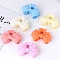 Sweet Solid Color Bow Knot Plastic Hair Claws main image 1