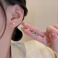 Simple Style Geometric Bow Knot Copper Plating Ear Studs 1 Set main image 5