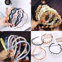 Fashion Waves Solid Color Plastic Hair Band 1 Piece main image 3