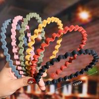 Fashion Waves Solid Color Plastic Hair Band 1 Piece main image 2