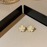 Modern Style Heart Shape Bow Knot Copper Plating Drop Earrings Ear Studs 1 Pair sku image 6