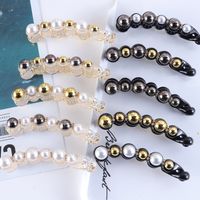 Simple Style Geometric Plastic Artificial Pearls Hair Clip main image 1
