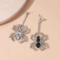 Gothic Spider Metal Inlay Rhinestones Women's Drop Earrings 1 Pair main image 3