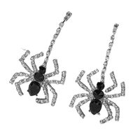 Gothic Spider Metal Inlay Rhinestones Women's Drop Earrings 1 Pair main image 6