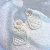 Retro Geometric Soft Clay Plating Women's Drop Earrings 1 Pair sku image 4