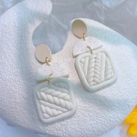 Retro Geometric Soft Clay Plating Women's Drop Earrings 1 Pair sku image 5