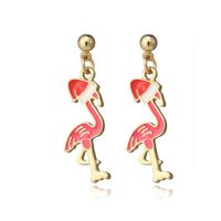Fashion Christmas Tree Flamingo Alloy Plating Inlay Artificial Gemstones Women's Drop Earrings 1 Pair sku image 33