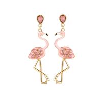 Fashion Christmas Tree Flamingo Alloy Plating Inlay Artificial Gemstones Women's Drop Earrings 1 Pair sku image 37
