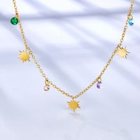 Fashion Devil's Eye Star Stainless Steel Chain Necklace main image 4