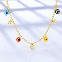 Fashion Devil's Eye Star Stainless Steel Chain Necklace main image 6