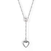 Retro Star Moon Heart Shape Stainless Steel Rhinestones Layered Necklaces sku image 1