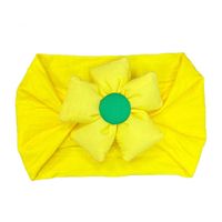 Cute Solid Color Flower Nylon Cloth Hair Band 1 Piece main image 1