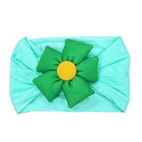 Cute Solid Color Flower Nylon Cloth Hair Band 1 Piece sku image 12
