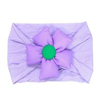 Cute Solid Color Flower Nylon Cloth Hair Band 1 Piece sku image 16
