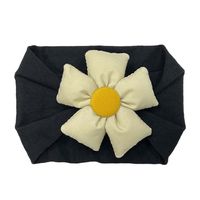 Cute Solid Color Flower Nylon Cloth Hair Band 1 Piece sku image 4