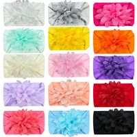 Fashion Solid Color Flower Cloth Hair Band 1 Piece main image 5