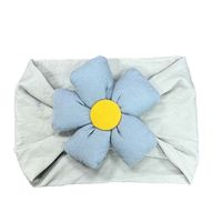 Cute Solid Color Flower Nylon Cloth Hair Band 1 Piece sku image 3