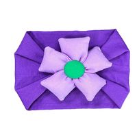 Cute Solid Color Flower Nylon Cloth Hair Band 1 Piece sku image 15