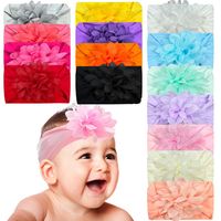Fashion Solid Color Flower Cloth Hair Band 1 Piece main image 1