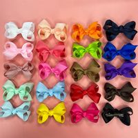 Fashion Solid Color Bow Knot Cloth Hair Clip 1 Piece main image 4