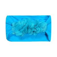 Fashion Color Block Flower Nylon Chiffon Hair Band 1 Piece sku image 16
