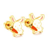 Cute Penguin Dolphin Stainless Steel Ear Studs 1 Pair main image 3