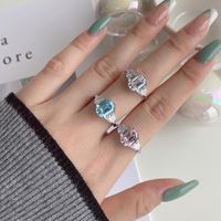 Fashion Geometric Sterling Silver Plating Zircon Rings main image 6