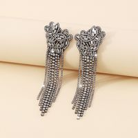 Rétro Papillon Strass Gland Femmes Boucles D'oreilles 1 Paire main image 1