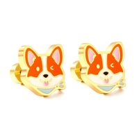Cute Penguin Dolphin Stainless Steel Ear Studs 1 Pair sku image 21