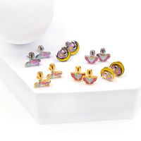 Cute Penguin Dolphin Stainless Steel Ear Studs 1 Pair main image 1