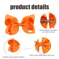 Fashion Solid Color Bow Knot Cloth Hair Clip 1 Piece main image 3