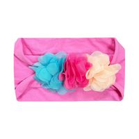 Fashion Color Block Flower Nylon Chiffon Hair Band 1 Piece sku image 1