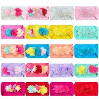 Fashion Color Block Flower Nylon Chiffon Hair Band 1 Piece main image 3