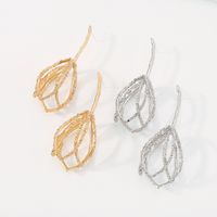 Simple Style Solid Color Flower Alloy Plating Women's Drop Earrings 1 Pair main image 3