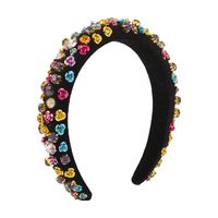 Elegant Glam Flower Cloth Inlay Rhinestones Hair Band sku image 2