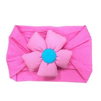 Cute Solid Color Flower Nylon Cloth Hair Band 1 Piece sku image 18