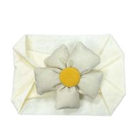 Cute Solid Color Flower Nylon Cloth Hair Band 1 Piece sku image 2