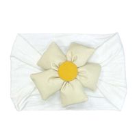 Cute Solid Color Flower Nylon Cloth Hair Band 1 Piece sku image 1