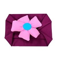Cute Solid Color Flower Nylon Cloth Hair Band 1 Piece sku image 9