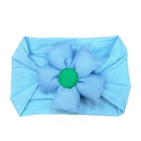 Cute Solid Color Flower Nylon Cloth Hair Band 1 Piece sku image 13