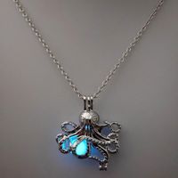 Cool Style Star Octopus Alloy Luminous Women's Men's Necklace 1 Piece sku image 5