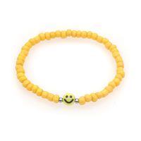 Personalized Japanese And Korean Style Hand-woven Yellow Smiley Face Small Bracelet Women's Cross-border New Arrival Ins Pearl Bracelet Wholesale sku image 1