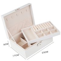 Simple Style Solid Color Pu Leather Jewelry Boxes 1 Piece sku image 3