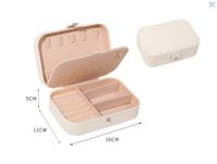 Simple Style Solid Color Pu Leather Layered Jewelry Boxes 1 Piece sku image 1
