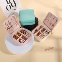 Simple Style Solid Color Pu Leather Jewelry Boxes 1 Piece sku image 5