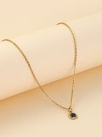 Fashion Color Block Copper Inlay Zircon Pendant Necklace 1 Piece main image 2