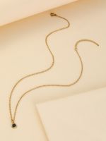 Mode Farbblock Kupfer Inlay Zirkon Halskette Mit Anhänger 1 Stück main image 5