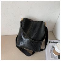 Women's Small Pu Leather Solid Color Crocodile Fashion Bucket String Bucket Bag sku image 5