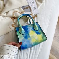 Women's Small Pu Leather Gradient Color Fashion Square Zipper Handbag sku image 2