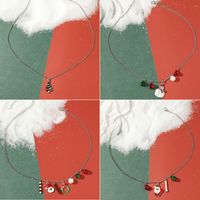 Fashion Christmas Tree Snowman Elk Alloy Women's Necklace 1 Piece main image 2
